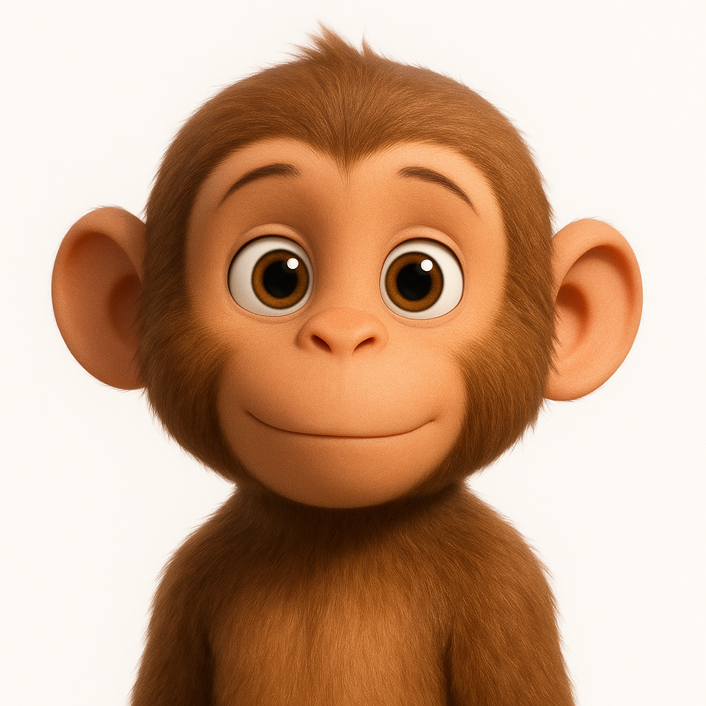 Monkey AI puppet character